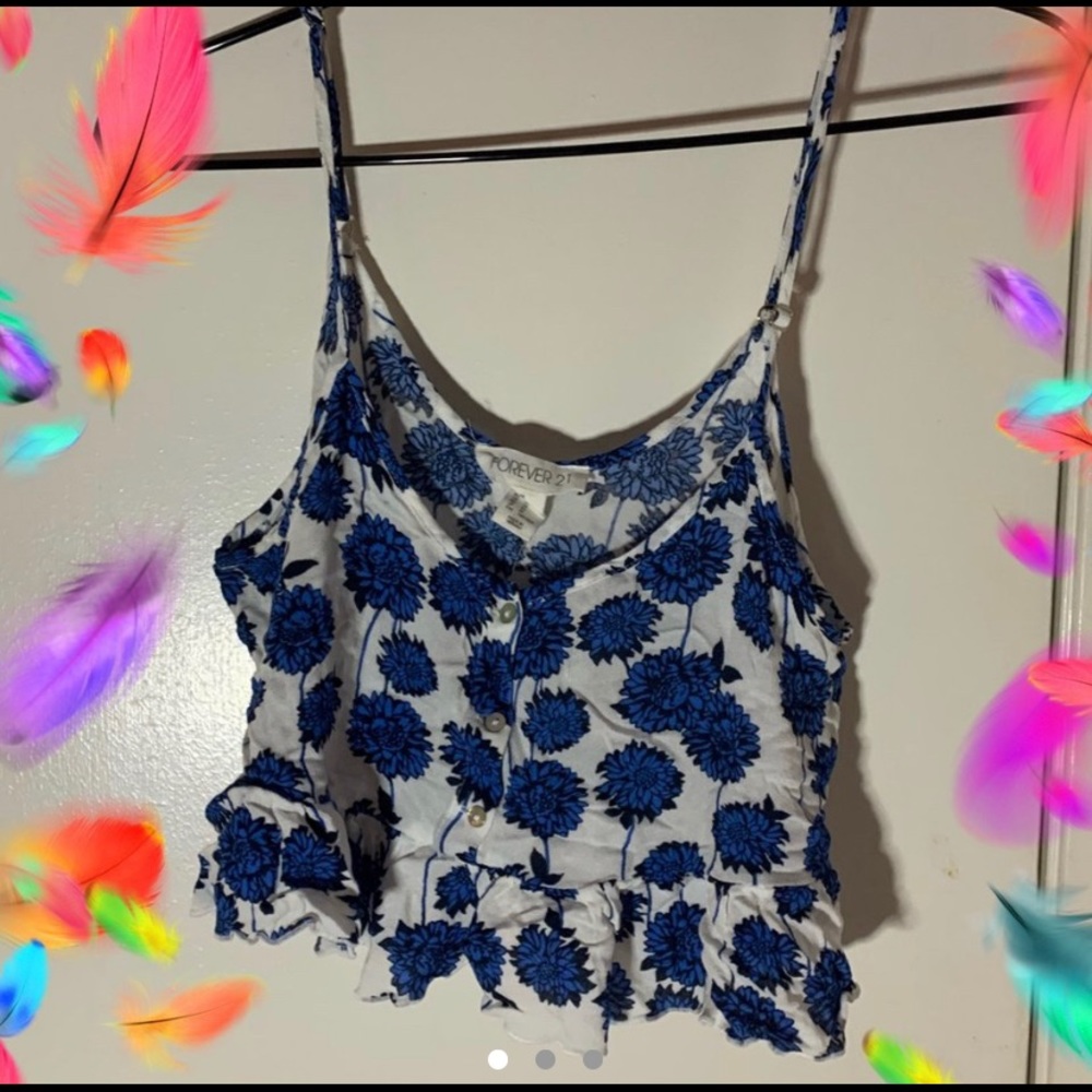 Forever 21 Cropped Tank Top Spaghetti Strap